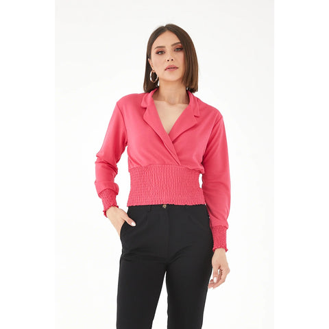 Pink Cuban Collar Top | Montivo Pakistan