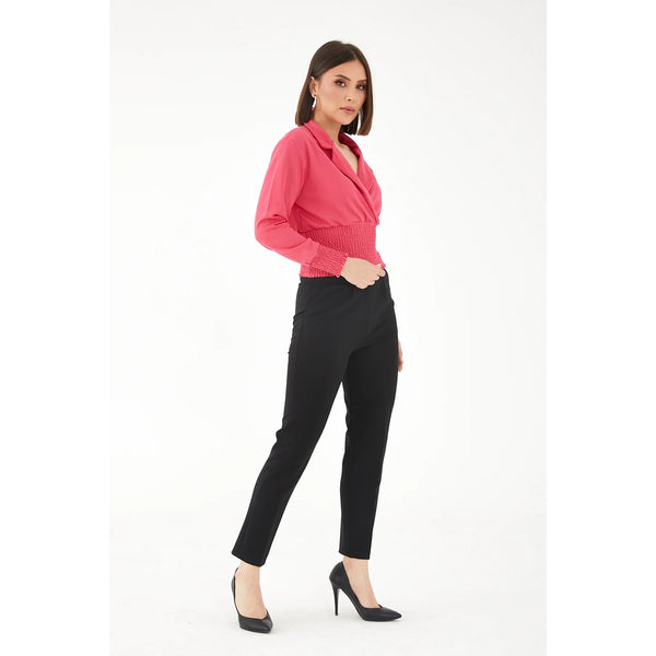 Pink Cuban Collar Top | Montivo Pakistan