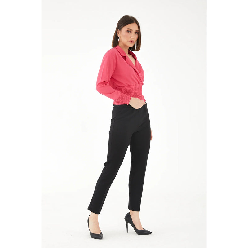 Pink Cuban Collar Top | Montivo Pakistan