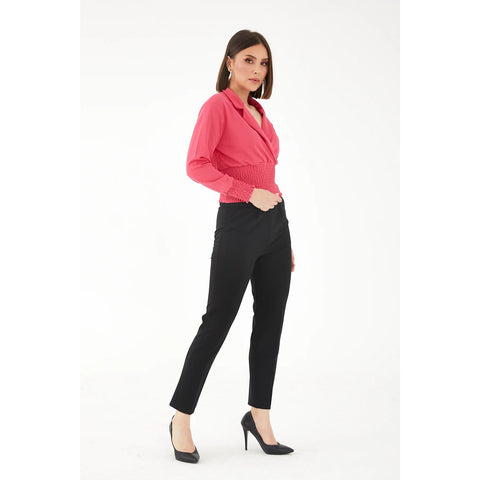 Pink Cuban Collar Top | Montivo Pakistan