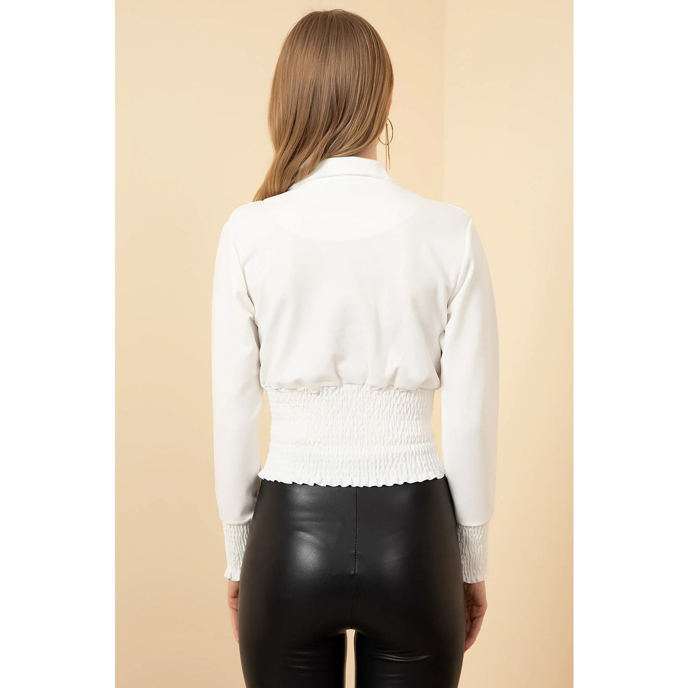 White Cuban Collar Top | Montivo Pakistan