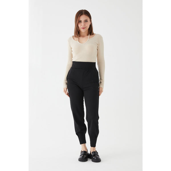 Beige Halter Neck Detailed Blouse | Montivo Pakistan
