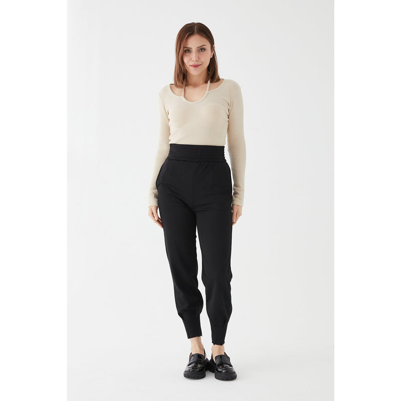 Beige Halter Neck Detailed Blouse | Montivo Pakistan