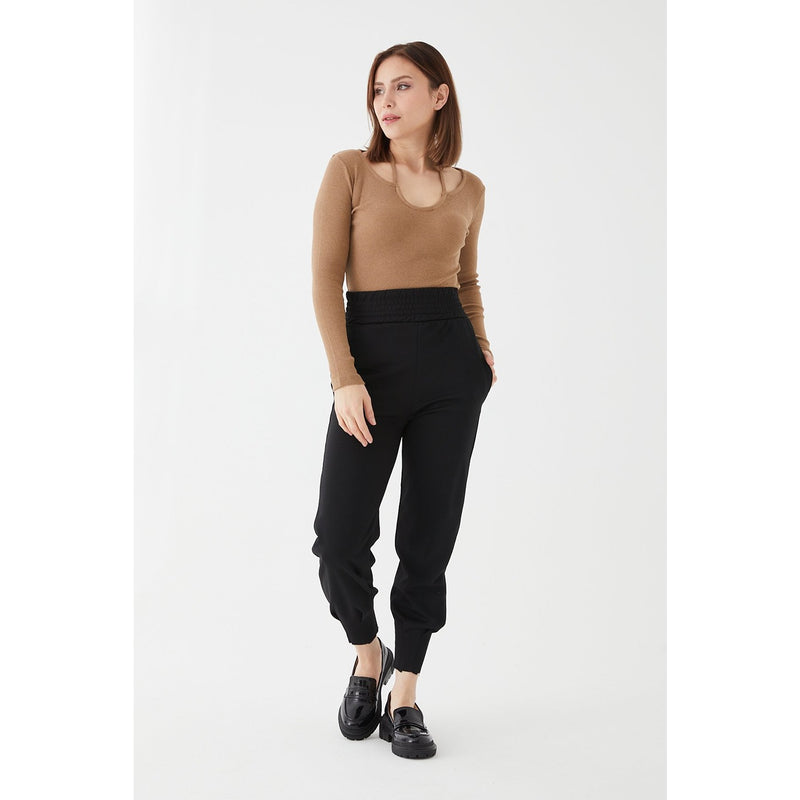 Coffee Halter Neck Detailed Blouse | Montivo Pakistan