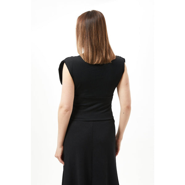 Black Double Breasted Top | Montivo Pakistan