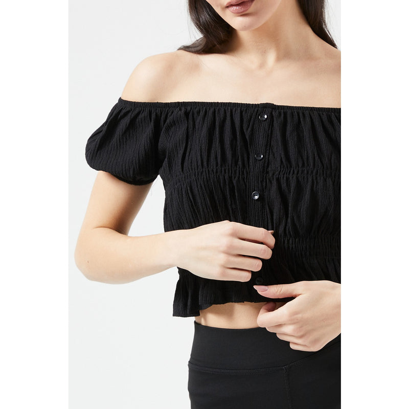 Black Off-Shoulder Top | Montivo Pakistan