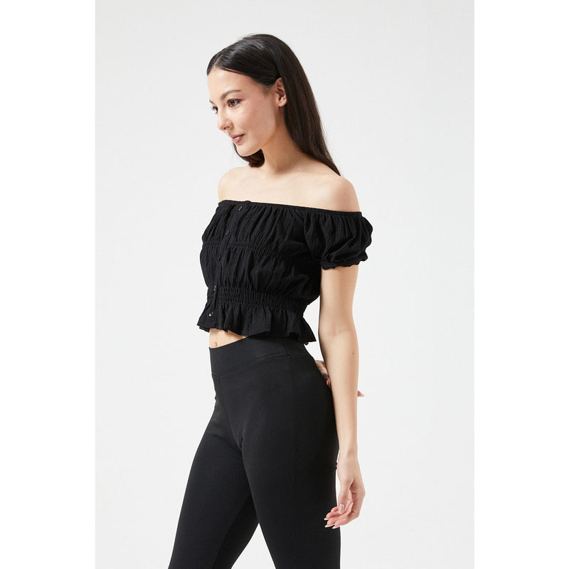 Black Off-Shoulder Top | Montivo Pakistan