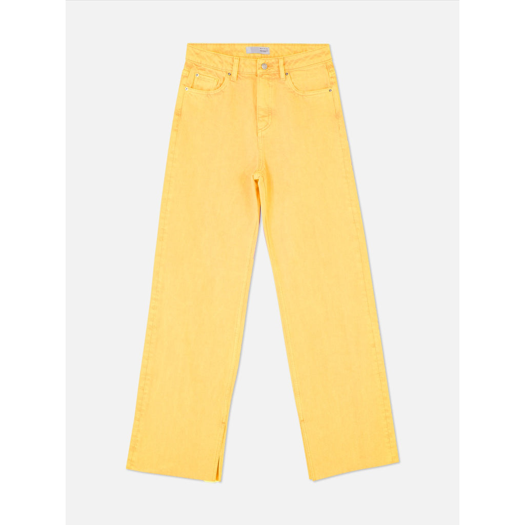 DC Yellow Wide Leg Split Hem Jeans | Montivo Pakistan