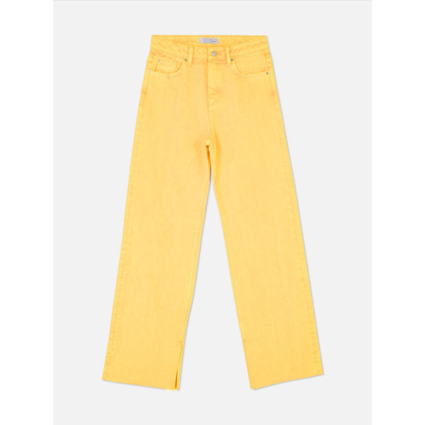 DC Yellow Wide Leg Split Hem Jeans | Montivo Pakistan