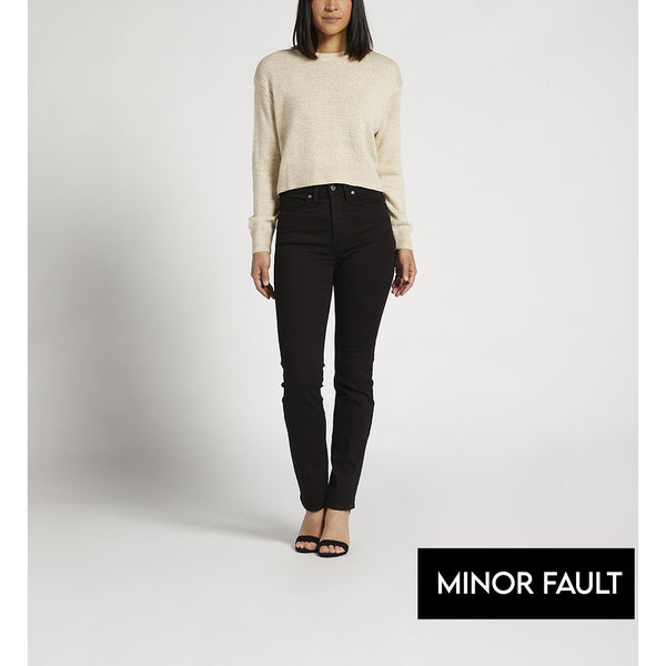 (Minor Fault) Black Slim Straight Jeans | Montivo Pakistan