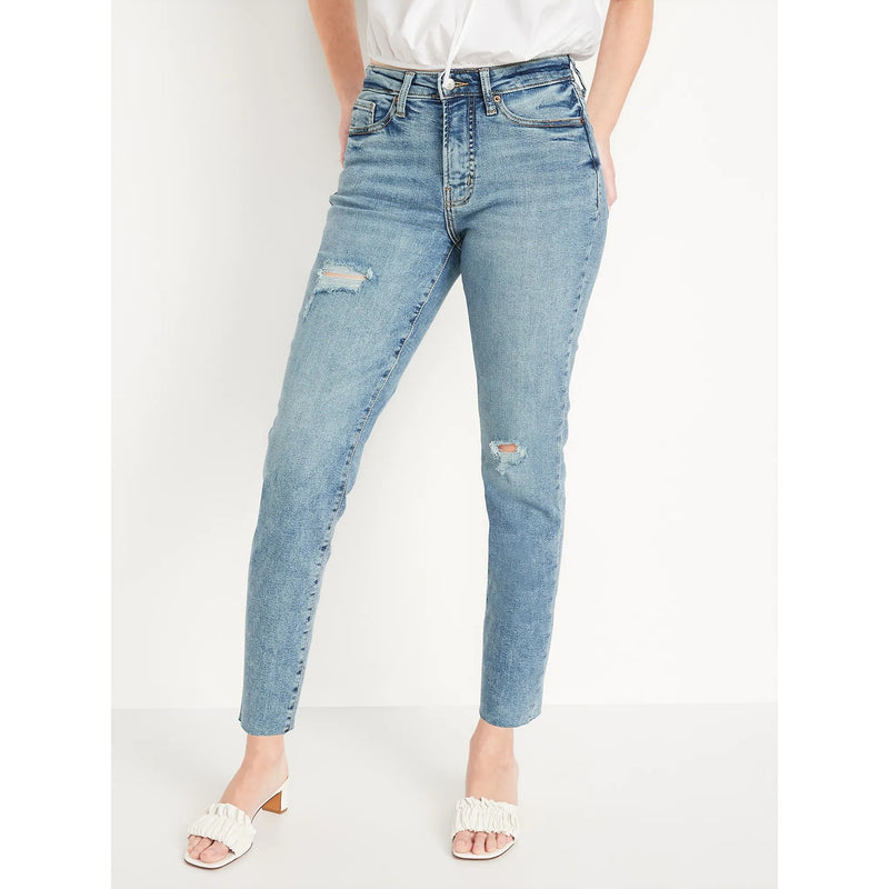 ON High Waisted Cut Off Mom Jeans | Montivo Pakistan