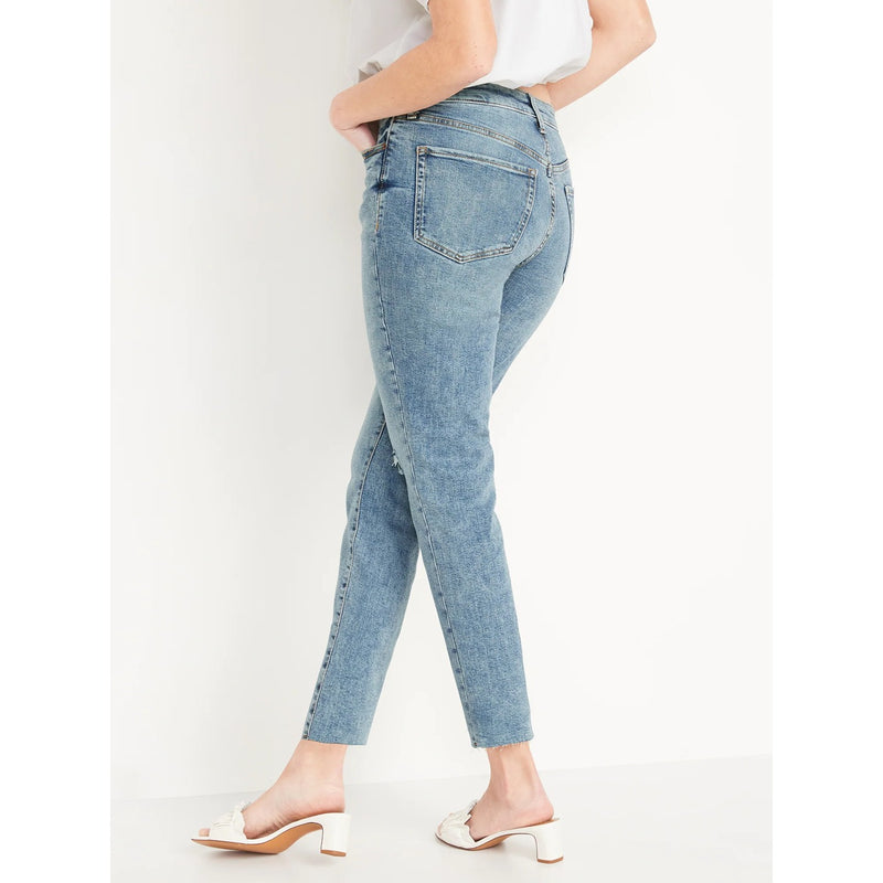 ON High Waisted Cut Off Mom Jeans | Montivo Pakistan