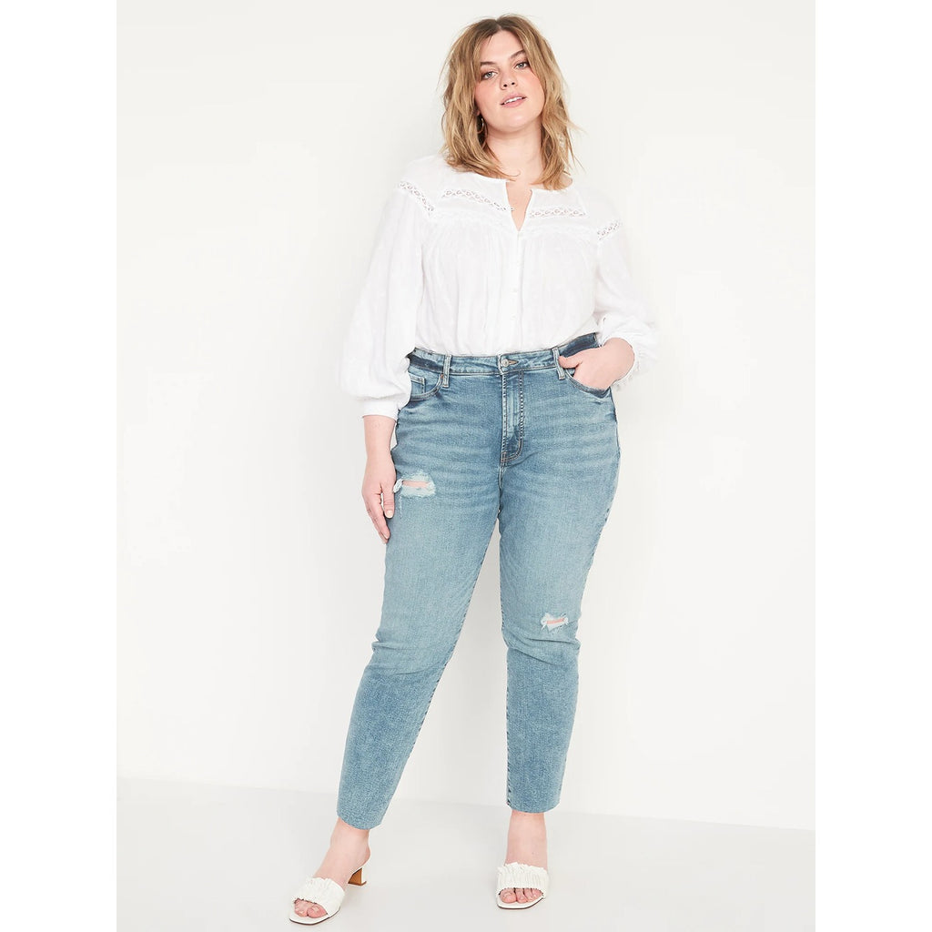 ON High Waisted Cut Off Mom Jeans | Montivo Pakistan