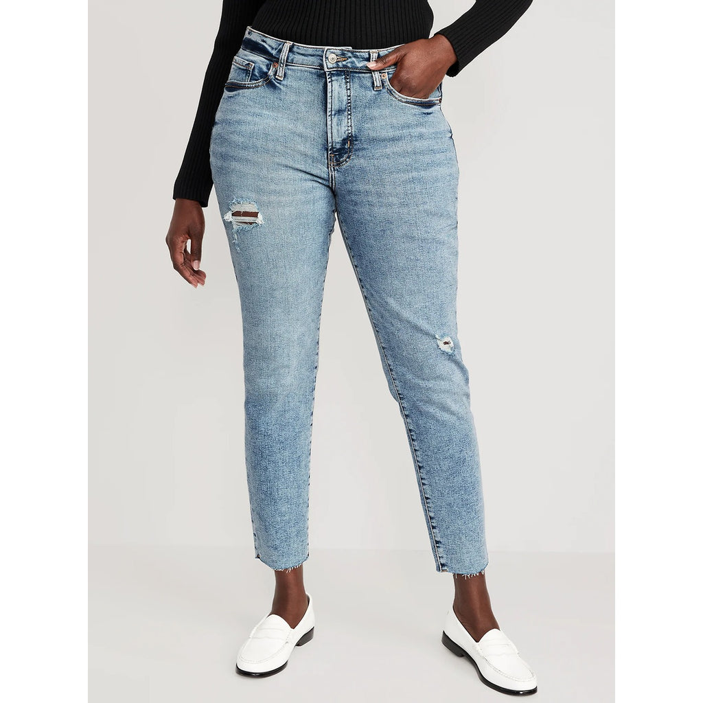 ON High Waisted Cut Off Mom Jeans | Montivo Pakistan