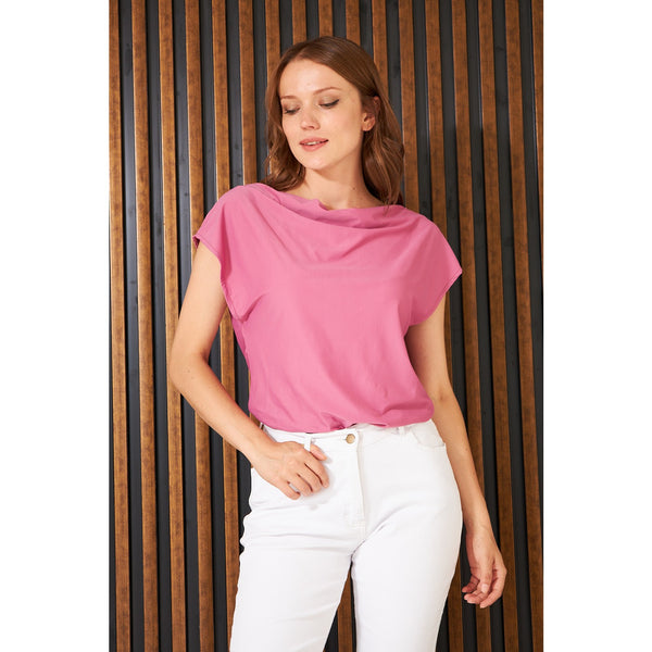 Blush Cowl Neck Top | Montivo Pakistan