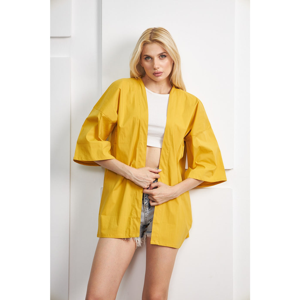 Yellow Kimono Shawl Jacket | Montivo Pakistan