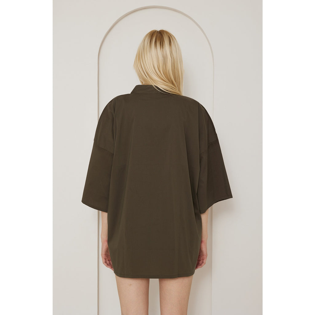 Olive Green Kimono Shawl Jacket – Montivo
