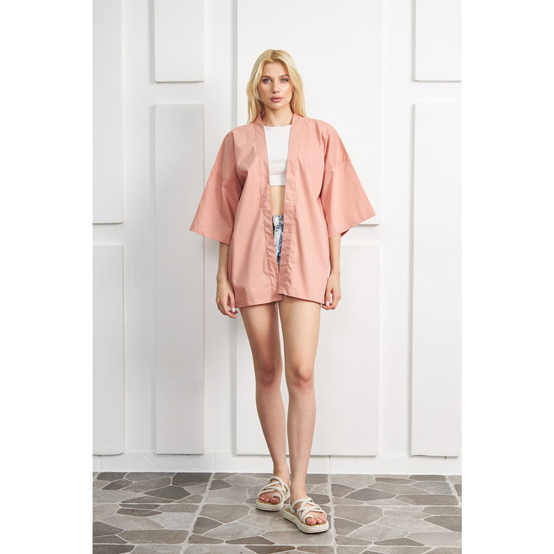 Pink Kimono Shawl Jacket | Montivo Pakistan