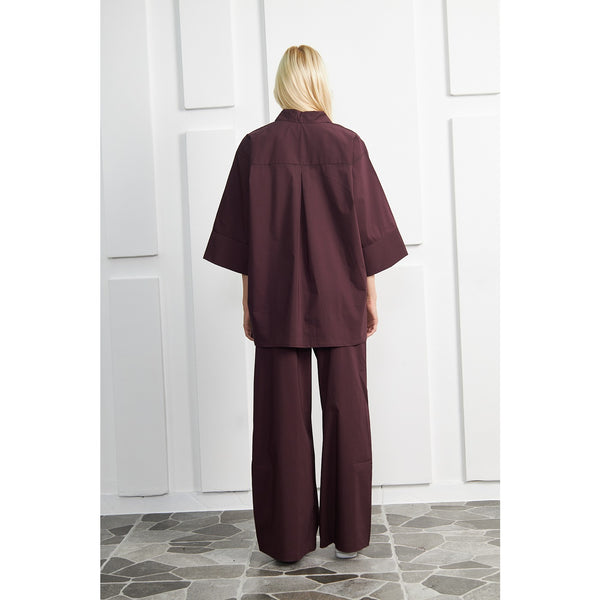 Burgundy Solid Matching Set | Montivo Pakistan