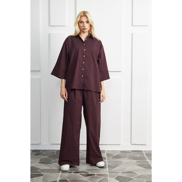 Burgundy Solid Matching Set | Montivo Pakistan