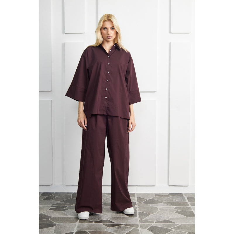 Burgundy Solid Matching Set | Montivo Pakistan