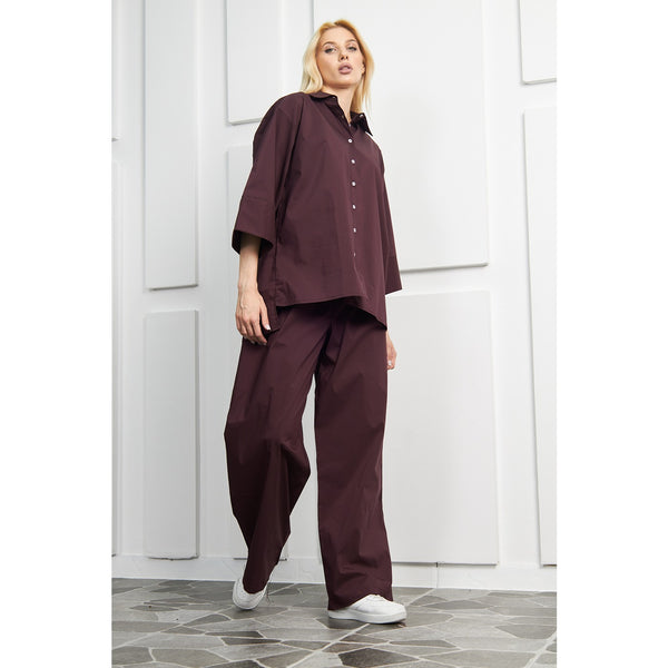 Burgundy Solid Matching Set | Montivo Pakistan