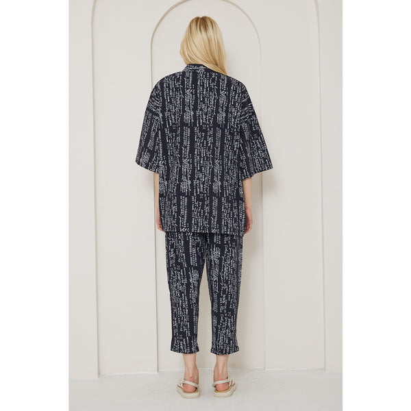 DG Black Printed Kimono Matching Set | Montivo Pakistan