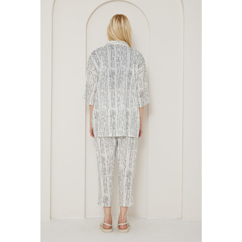 DG White Printed Kimono Matching Set | Montivo Pakistan