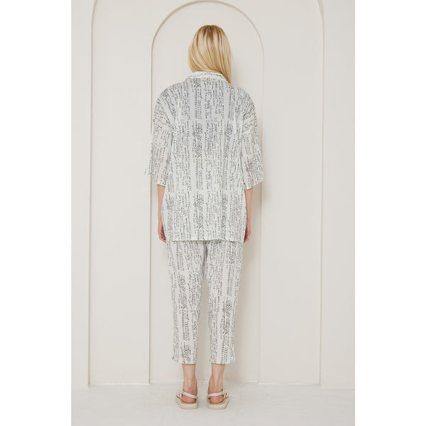 DG White Printed Kimono Matching Set | Montivo Pakistan