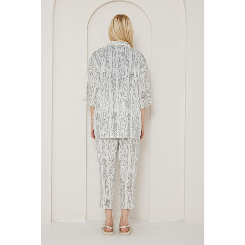 DG White Printed Kimono Matching Set | Montivo Pakistan