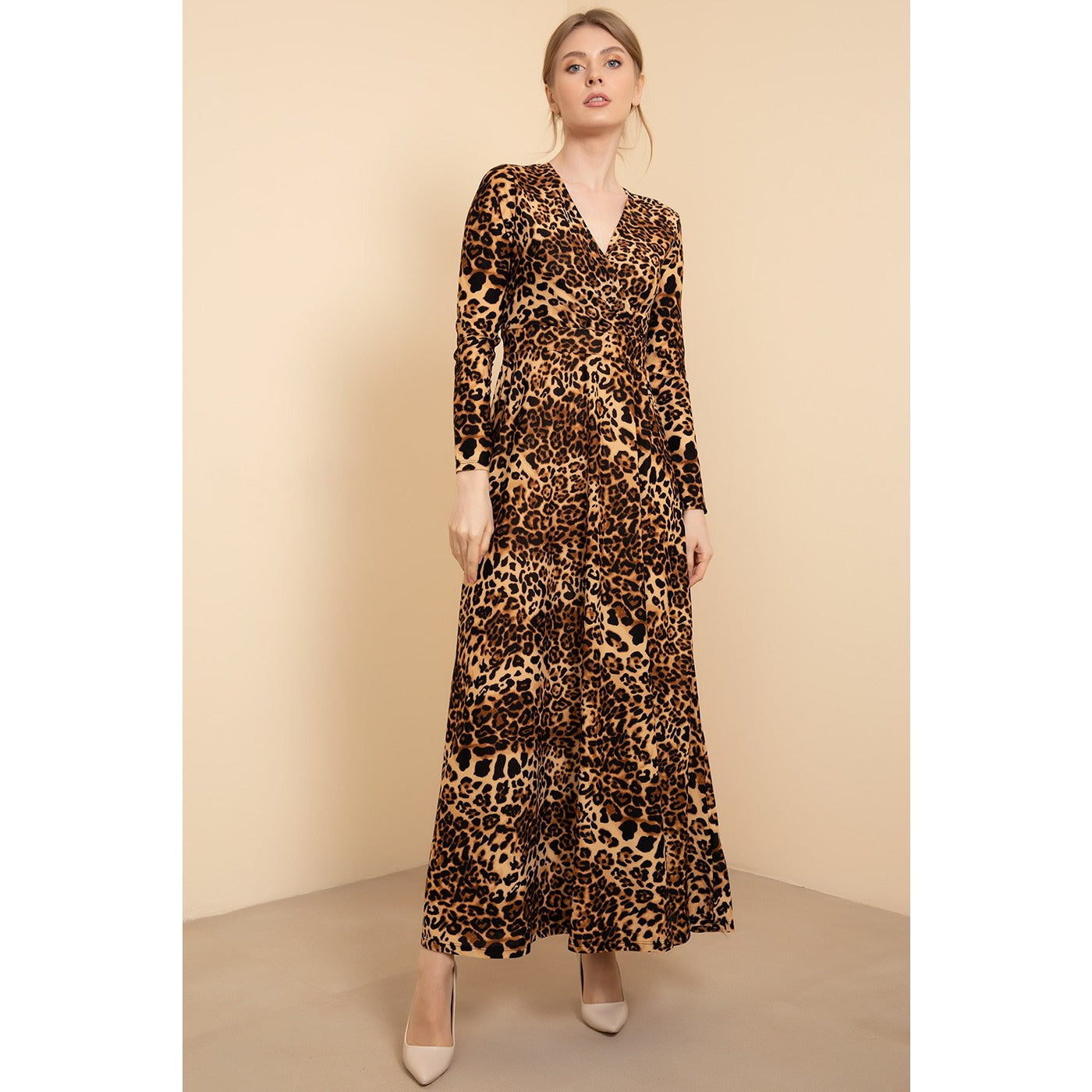 Animal Print Double Breasted Dress | Montivo Pakistan