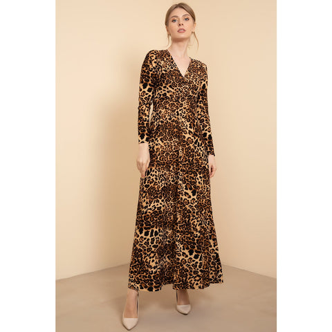 Animal Print Double Breasted Dress | Montivo Pakistan