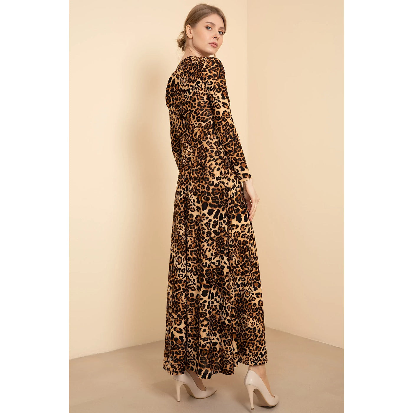 Animal Print Double Breasted Dress | Montivo Pakistan