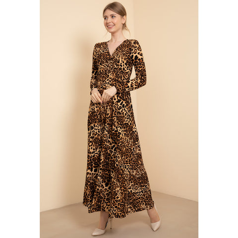 Animal Print Double Breasted Dress | Montivo Pakistan