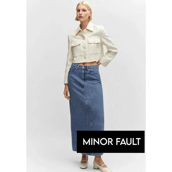 (Minor Fault) MNG Blue Denim Long Skirt | Montivo Pakistan