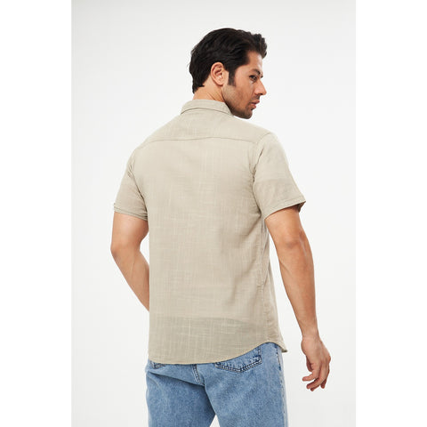 Sand Textured Half Sleeves Shirt | Montivo Pakistan