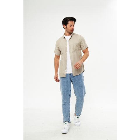 Sand Textured Half Sleeves Shirt | Montivo Pakistan