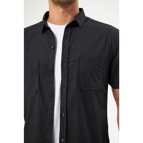 Dark Grey Double Pocket Half Sleeves Shirt | Montivo Pakistan