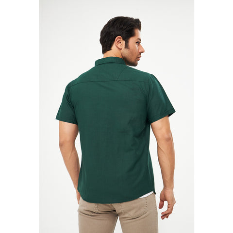 Green Double Pocket Half Sleeves Shirt | Montivo Pakistan