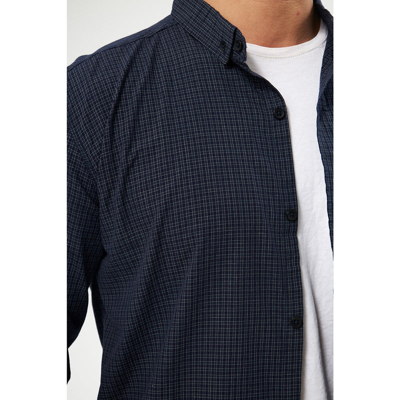 Blue Micro Check Shirt | Montivo Pakistan