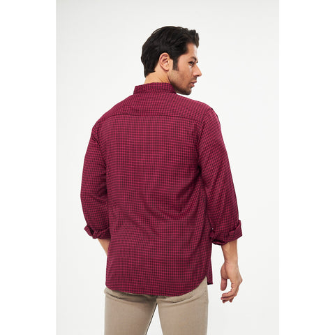 Red Micro Check Shirt | Montivo Pakistan