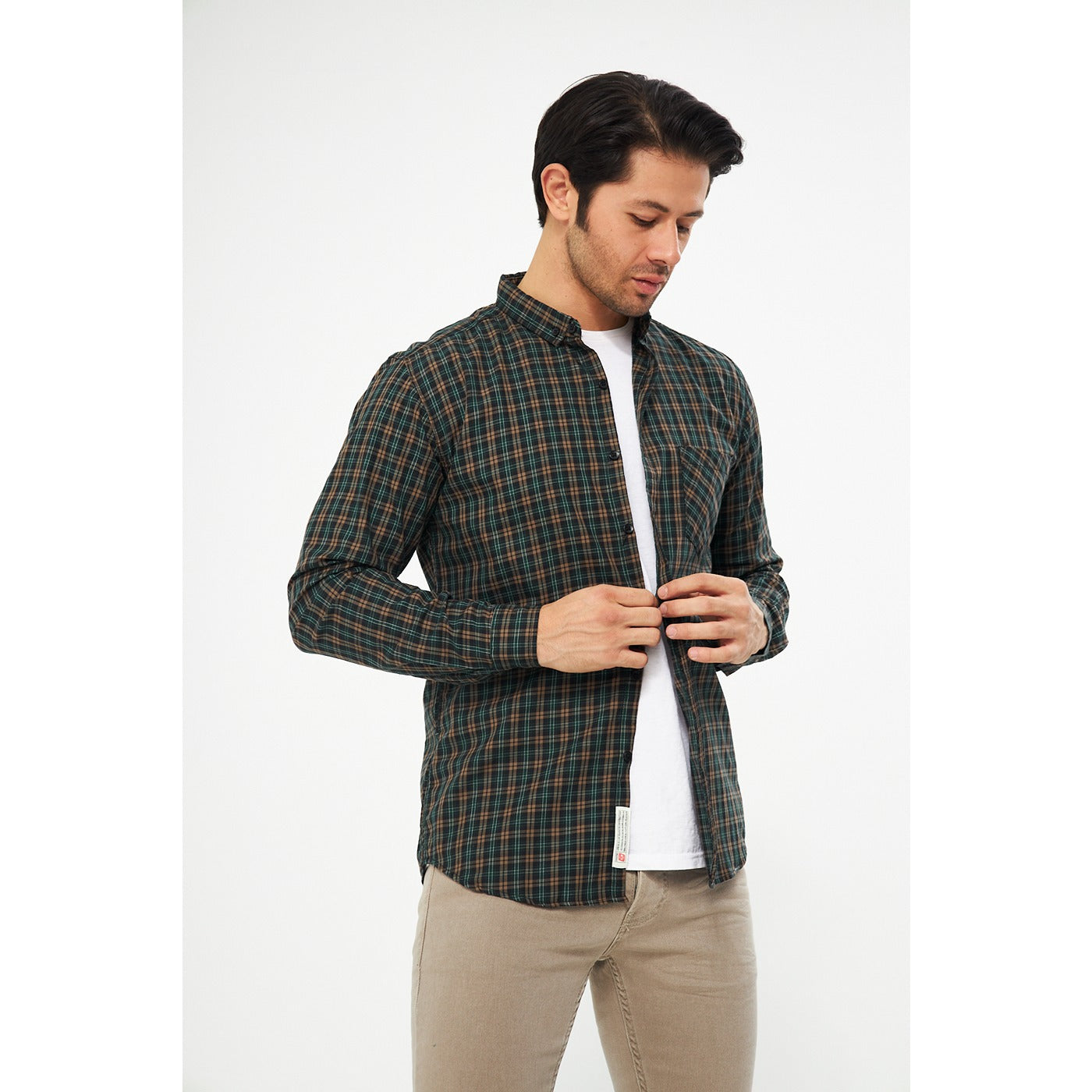 Green Check Casual Shirt | Montivo Pakistan
