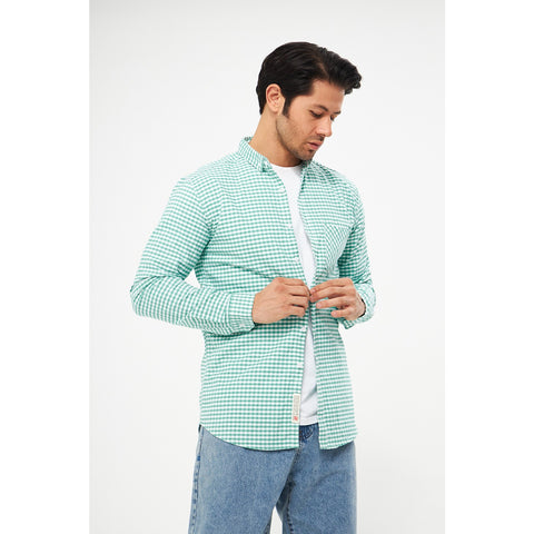 Green Ghingham Check Casual Shirt | Montivo Pakistan
