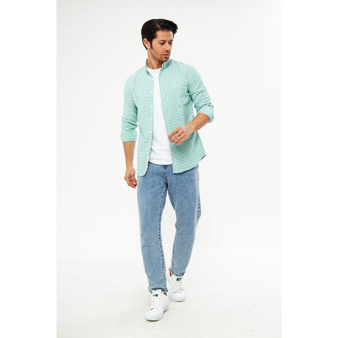 Green Ghingham Check Casual Shirt | Montivo Pakistan