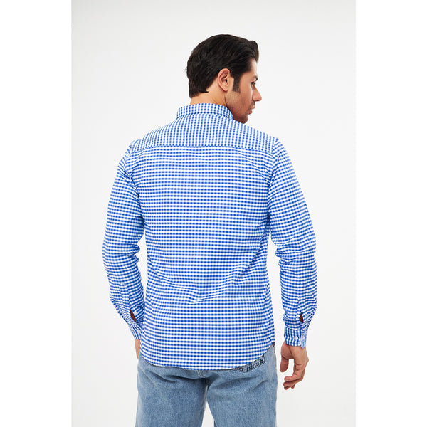 Blue Ghingham Check Casual Shirt | Montivo Pakistan