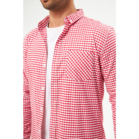 Red Ghingham Check Casual Shirt | Montivo Pakistan