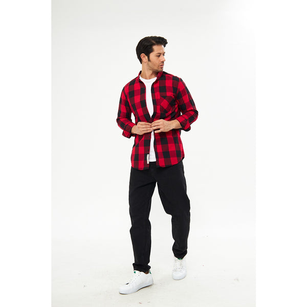 Red Broad Check Casual Shirt | Montivo Pakistan