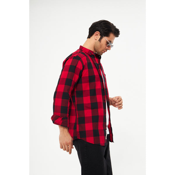 Red Broad Check Casual Shirt | Montivo Pakistan
