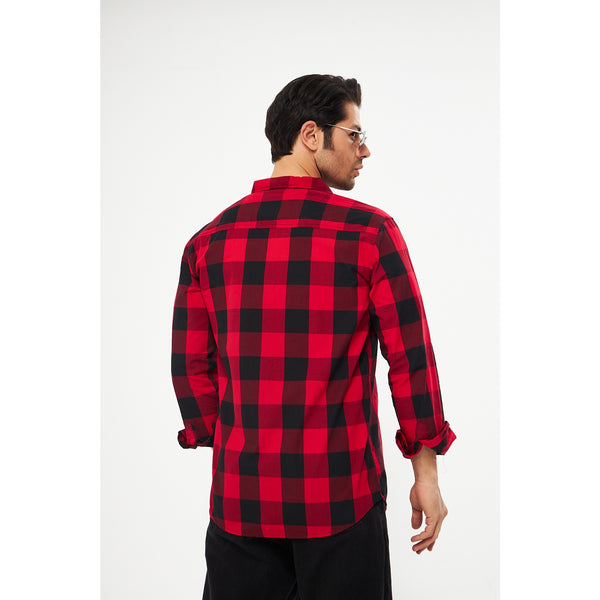 Red Broad Check Casual Shirt | Montivo Pakistan