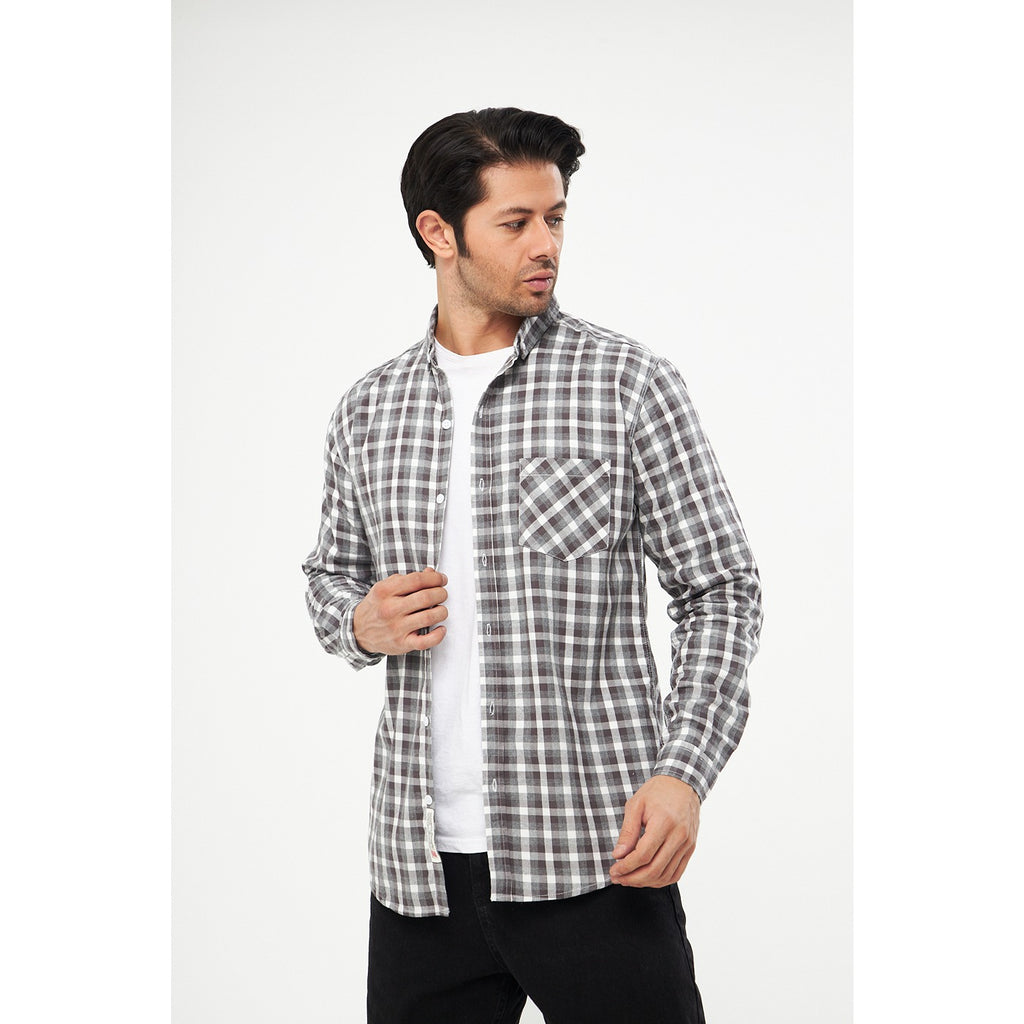 Grey Check Casual Shirt | Montivo Pakistan